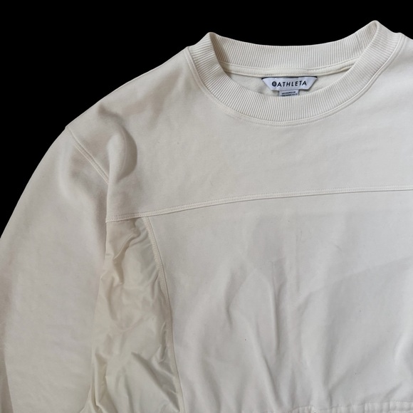 Athleta Cream Triumph Hybrid Crewneck - Picture 5 of 11